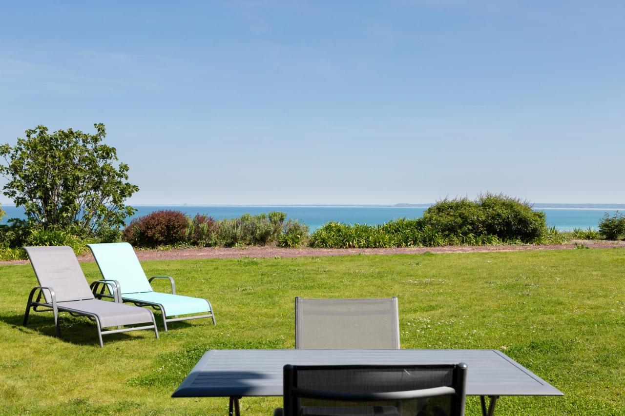 La Metairie-Du-Vauhariot - Chambre Ou Lodge - Piscine Chauffee - Vue Mer Et Mont Saint Michel - Gr34 Канкаль Экстерьер фото